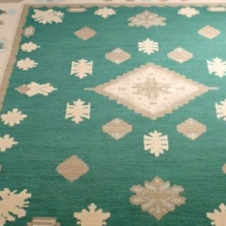 Handknotted Modern Geometric Wool Rug